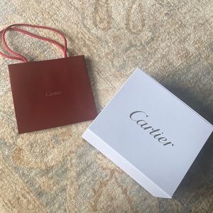 Empty Cartier box and bag